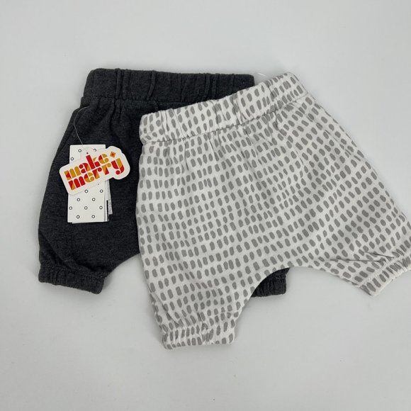 Nordstrom Babies' 2-Piece Pull On Cotton Joggers Set Grey Micro Strokes NB NWT - Picture 3 of 7